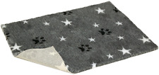 Vet Bed - Grey. Star & Paw Print. Large - 100cm x 75cm.