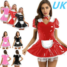 UK Womens French Maid Cosplay Costumes Halloween Sexy Maid Dressing Up Clubwear