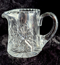 Heavy Edinburgh Lead Crystal Vintage Whisky Water Jug Appin Cut Signed 11.5cm