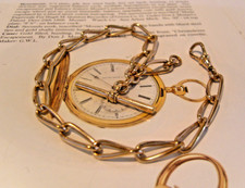 Pocket Watch Chain 18ct Rose