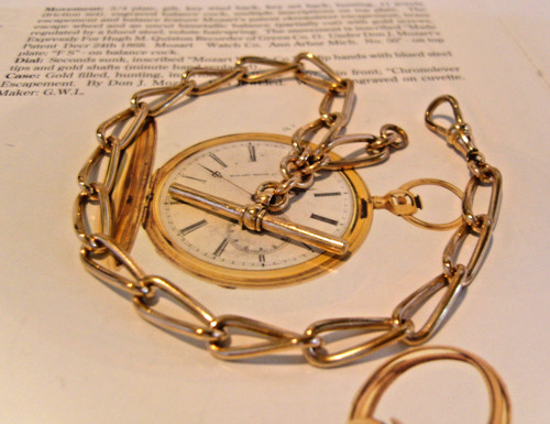 Pocket watch chain 18ct rose - chain,