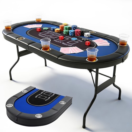 Oval poker table foldable - poker, table,
