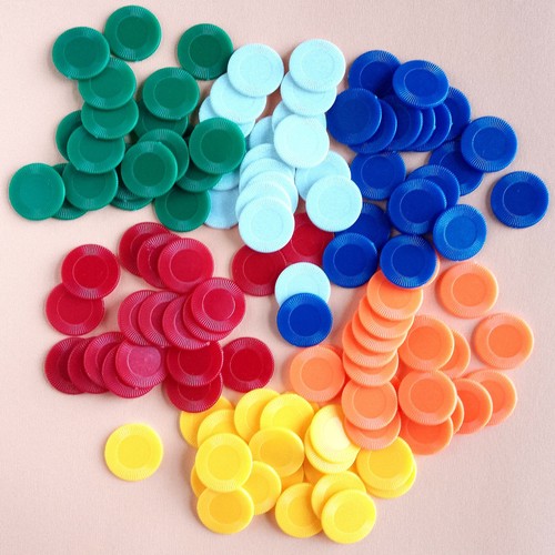 Round plastic counters - 20,