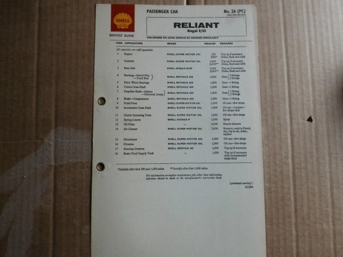 Reliant regal shell - reliant,