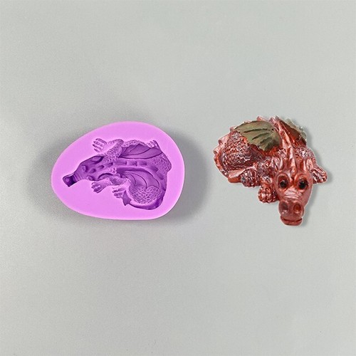 Crouching dragon mould - mould, figure