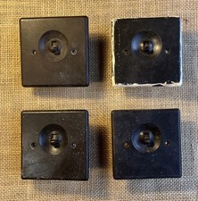Set of 4 Rolls Light Switches. Bakelite. Vintage Bakelite. 250v 5 amp