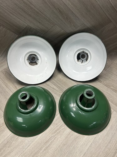Vintage green enamel metal - enamel,