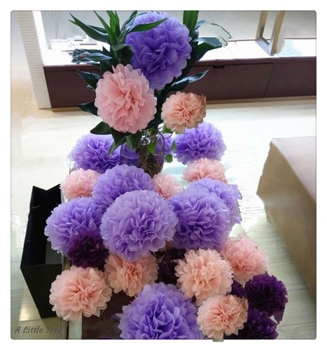Tissue paper pom - poms, pompoms