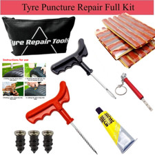 Emergency Car Motorcycle Van Tubeless Tyre Puncture Repair Tool Plug Kit Tire UK