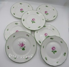 6 Augarten Wien Vienna Rose bread plate 62/5089 6 1/4” + 6043 flower