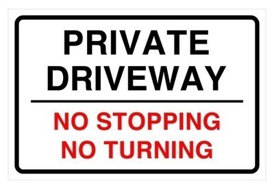 Private driveway stopping - private,