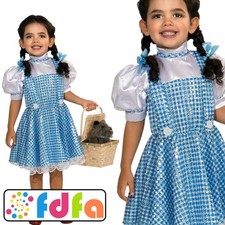 Rubie's Official The Wizard of Oz Dorothy Sequin Girls Fancy Dress Costume New