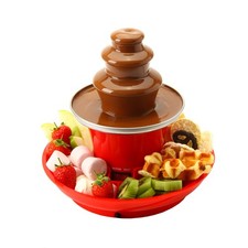 Global Gourmet Chocolate Fountain Mini Fondue Set with Party Serving Tray