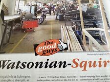 WATSONIAN SQUIRE SIDECAR MOTORCYCLE ARTICLE