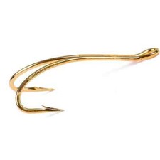 Partridge Patriot Doubles - Gold - CS16 - Up Eye Salmon Hooks - Pack of 10