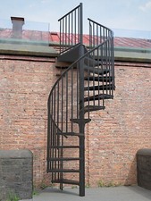 Spiral Staircase Galvanised Steel RONDO External-ANTHRACITE 120,140,160, 180cm