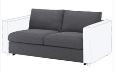 IKEA Vimle Cover for 2-seat sofa-bed section , Gunnared medium grey 404.958.48