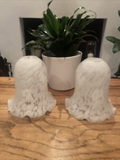 Vintage Glass Lampshades Pair