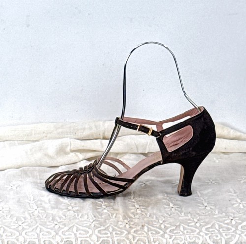 20s vintage strap heels - 20s, t-strap