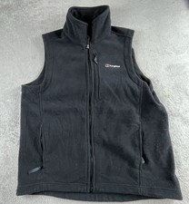 Berghaus Fleece Gilet Men’s Large Black Zip Windstopper Outdoor Bodywarmer