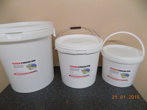 Sturgeon food pellet tub high - sturgeon,