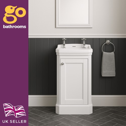 White cloakroom vanity unit - white,