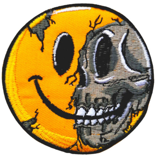 Smiley skull biker rider - smiley,