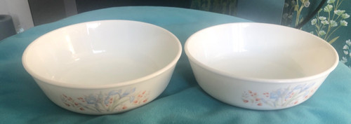 Pyrex blue iris cereal soup - iris,