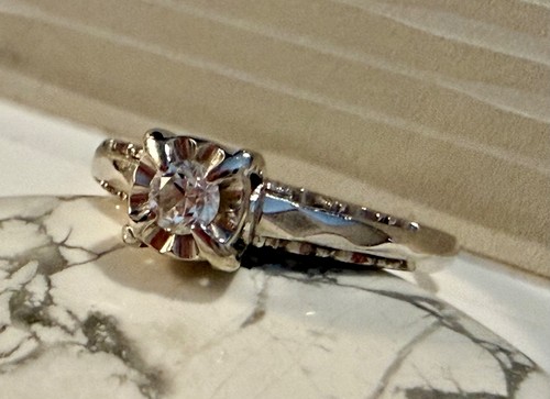 14ct solid white gold - solid,