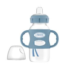 Dr Brown's Milestones™ Sippy Spout Bottle Silicone Handles Blue 270ml BPA free