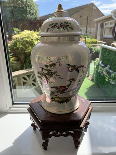 Ceramic temple jar james - by,