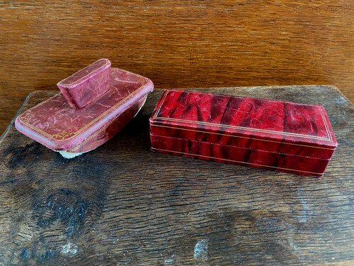 Vintage italian maroon leather - maroon,