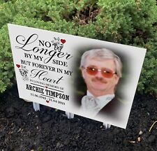 Outdoor grave memorial plaque