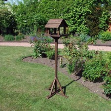 Premium Wooden Bird Table Garden Feeder Feeding Station Freestanding Portable