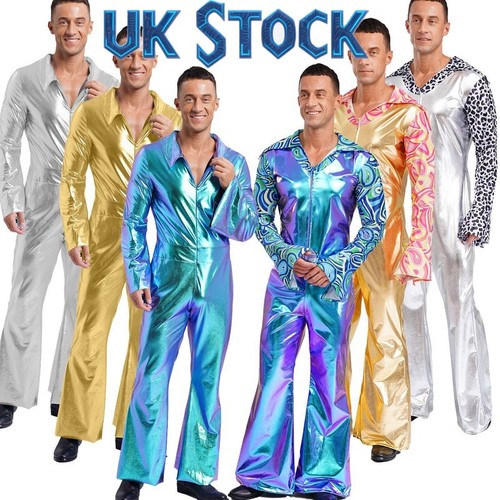 Men metallic shiny 70s disco - shiny,