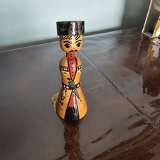 vintage Russian wooden figure ,Beriozka doll, Caucasian Attire, 11 Cm Tall