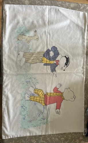 Vintage pillowcase with rupert - pillowcase,