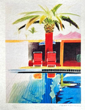 David Hockney Lithograph COA