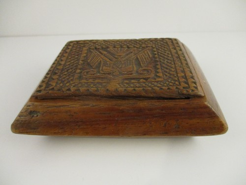 Vintage carved wooden - , box