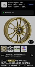 Subaru OZ Ultraleggera R18 5x114.3 alloy wheel 18” ONLY 1 WHEEL