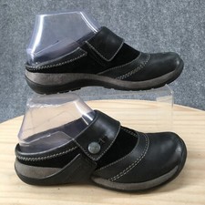 Romika Shoes Womens 36 Clogs Mule Slip On Comfort Round Toe Black Faux Leather