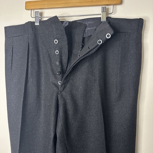 Vintage wool black trousers - wool,