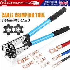 6mm²-50mm² Hydraulic Wire Crimper Plier Crimping Tool Battery Cable Terminal UK