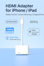 8-Pin to HDMI AV Adapter for Apple iPhone iPad 1080p TV Screen Mirroring