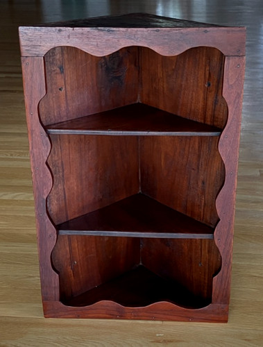 Antique wooden corner shelf - wooden,