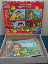 DORA THE EXPLORER - 4 JIGSAW PUZZLES IN A BOX (RAVENSBURGER) - 3+ - COMPLETE