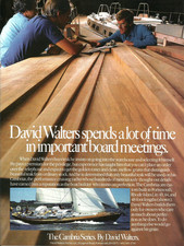 1989 The Cambria Series David Walters Yachts Boat Yacht Sailing vintage Print AD