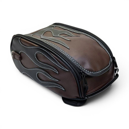 Brown with black flame - black,