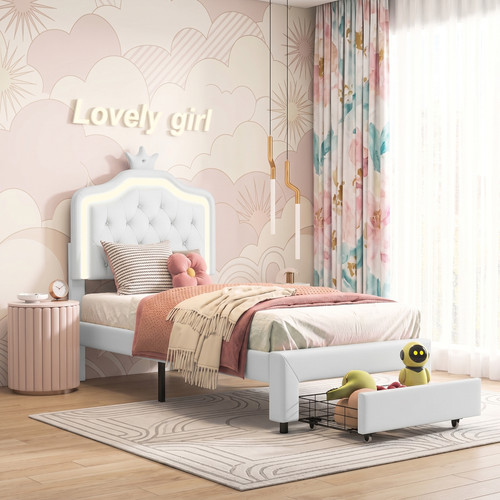 Single upholstered bed 3ft - upholstered,