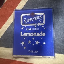 Schweppes Sparkling Lemonade “Chilled”, Perspex Bar Drinks Dispenser Label.